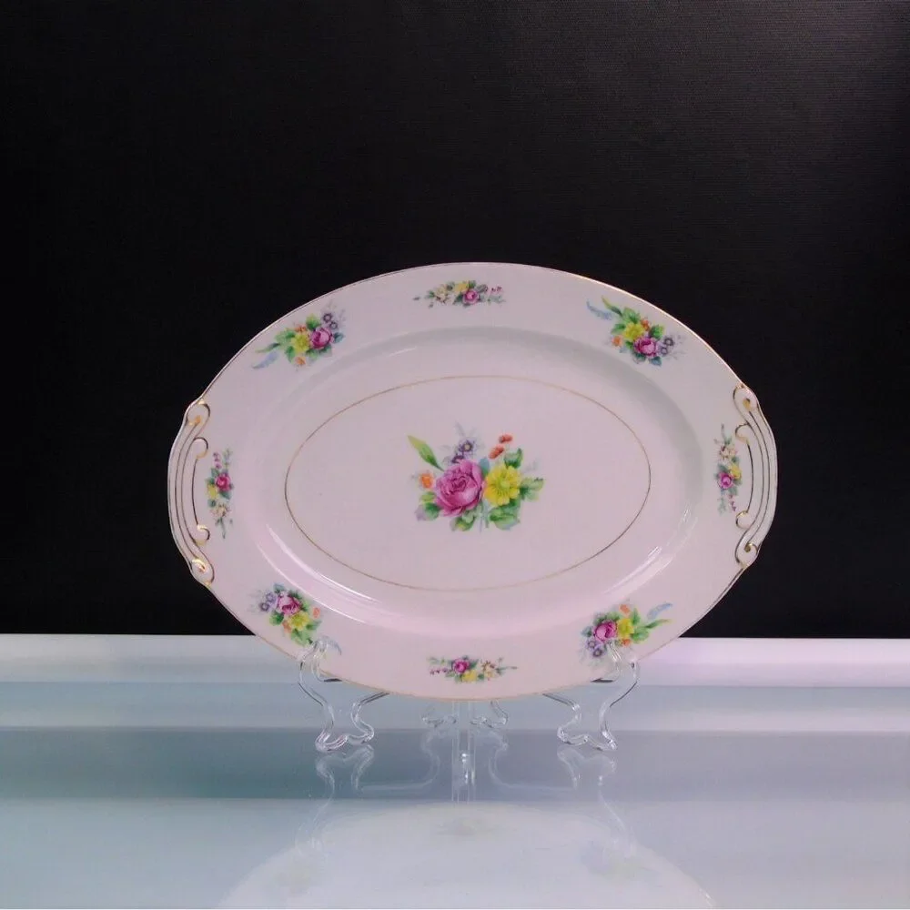 Occupied Japan Serving Platter Vintage Sone China WWII Japan Serving